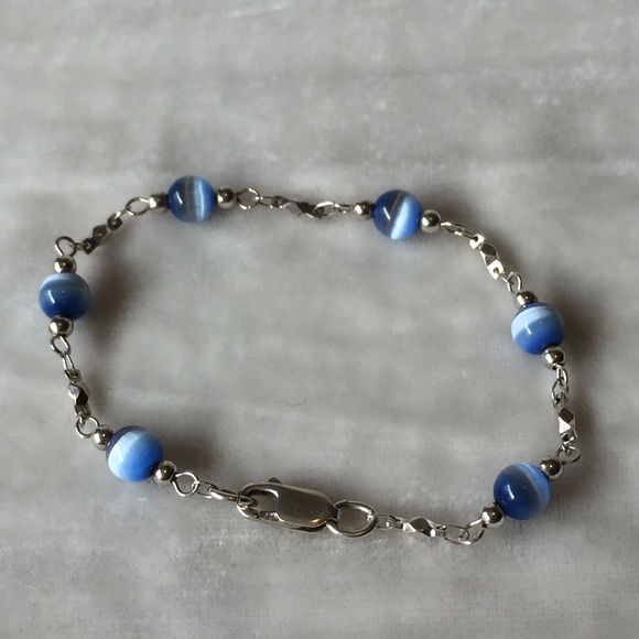 Sterling Silver Cats Eye Bracelet - Picture 8 of 9